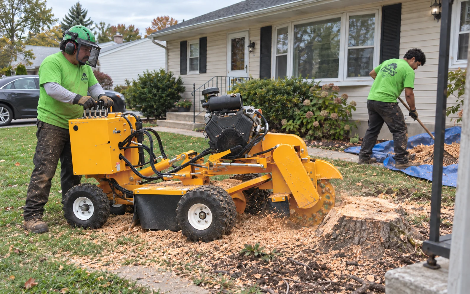 Stump grinding service